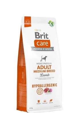 Hrana Brit Care Dog Hypoallergenic Adult Medium Breed Lamb 3 kg
