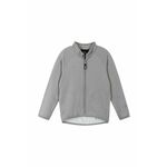 Otroški pulover Reima Kahvilla siva barva - siva. Otroški pulover iz kolekcije Reima. Model z zapenjanjem na zadrgo, izdelan iz enobarvne pletenine.