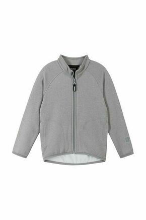 Otroški pulover Reima Kahvilla siva barva - siva. Otroški pulover iz kolekcije Reima. Model z zapenjanjem na zadrgo