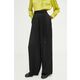 Hlače Answear Lab ženski, črna barva - črna. Lahkotne hlače iz kolekcije Answear Lab. Model izdelan iz enobarvne tkanine. Kolekcija je na voljo izključno na Answear.si.