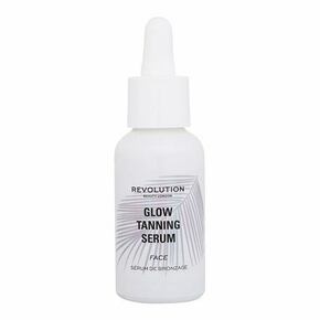 Makeup Revolution Glow Tanning Serum zaščita pred soncem za obraz 30 ml za ženske
