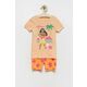 Otroška bombažna pižama GAP oranžna barva - oranžna. Otroška pižama iz kolekcije GAP. Model izdelan iz vzorčaste pletenine.
