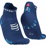 Visoke nogavice Unisex Compressport Pro Racing Socks V4.0 Run Low XU00047B_533 Sodalite/Fluo Blue