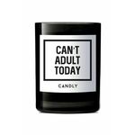 Candly dišeča sojina sveča Can't adult today - črna. Dišeča sveča iz kolekcije Candly. Model izdelan iz stekla.