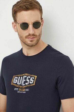 Bombažna kratka majica Guess moški
