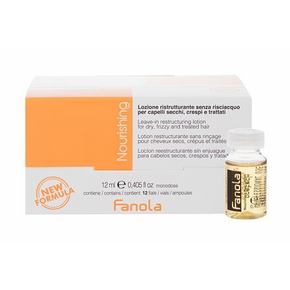 Fanola Nourishing Leave-In Lotion serum za lase za krhke lase za suhe lase 12 ml za ženske