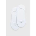 Calvin Klein nogavice (2-pack) - bela. Kratke nogavice iz zbirke Calvin Klein. Model iz elastičnega, gladkega materiala.