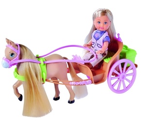 Lutka Evička Kočija s konjem