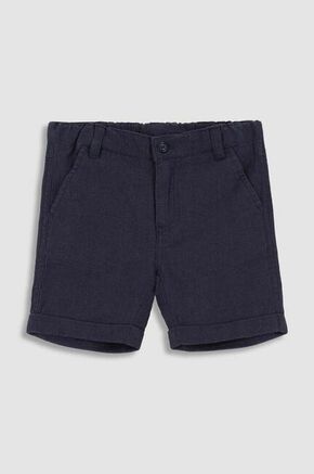 Otroške lanene kratke hlače Coccodrillo mornarsko modra barva - mornarsko modra. Otroški kratke hlače iz kolekcije Coccodrillo. Model izdelan iz enobarvnega materiala.