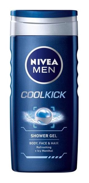 Nivea Men Cool Kick osvežilen gel za prhanje 250 ml za moške