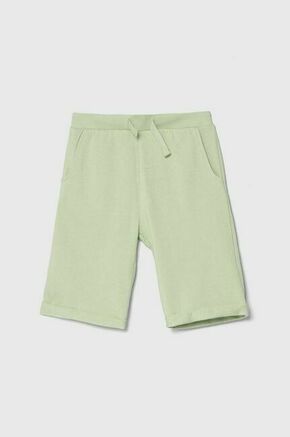 Otroške bombažne kratke hlače Guess - zelena. Otroški kratke hlače iz kolekcije Guess