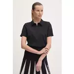 Polo Sportalm ženski, črna barva, 250185 - črna. Polo iz kolekcije Sportalm, izdelan iz gladke tkanine.