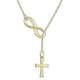 Brilio Zlata ogrlica Infinity s križem 40 cm 273 001 00132 - 2,20 g rumeno zlato 585/1000