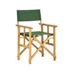 VIDAXL Režiserski stol trden akacijev les zelen