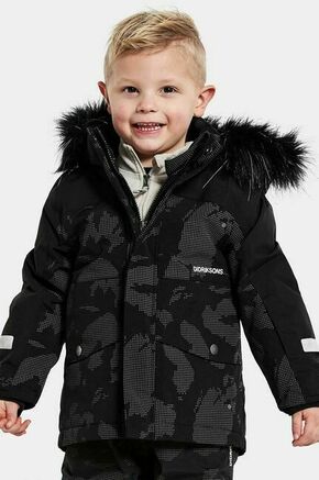 Otroška zimska jakna Didriksons BJÄRVEN KDS PAR SE siva barva - siva. Otroška zimska jakna iz kolekcije Didriksons. Podložen model
