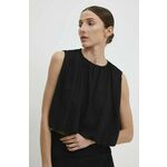 Majica Answear Lab ženska, črna barva - črna. Bluza iz kolekcije Answear Lab izdelana iz lahke tkanine. Poliester zagotavlja večjo odpornost na gubanje.