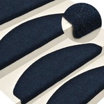 vidaXL Samolepilne preproge za stopnice 15 kosov mor. modre 56x17x3 cm