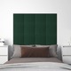 Greatstore Stenski paneli 12 kosov temno zeleni 30x30 cm blago 1,08 m²