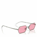 Sončna očala Ray-Ban roza barva - roza. Sončna očala iz kolekcije Ray-Ban. Model z enobarvnimi stekli in okvirji iz kombinacije umetne snovi in kovine. Ima filter UV 400.