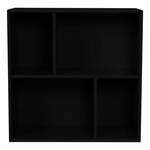 Črna stenska knjižna omara Tenzo Z Cube, 70 x 70 cm
