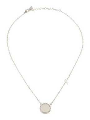 Guess Brezčasna jeklena ogrlica s kristali okrogle harmonije JUBN01155JWRH