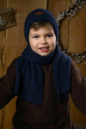 Otroška kapa Jamiks GAVIN - modra. Otroška kapa iz kolekcije Jamiks. Model izdelan iz pletenine z nalepko.