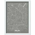 Plakat z okvirjem 40x55 cm Milan – Wallity