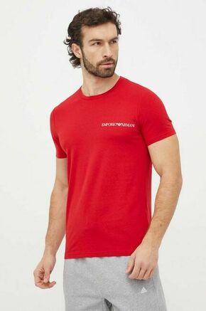 Majica lounge Emporio Armani Underwear 2-pack rdeča barva - rdeča. Lahkotna kratka majica iz kolekcije Emporio Armani Underwear