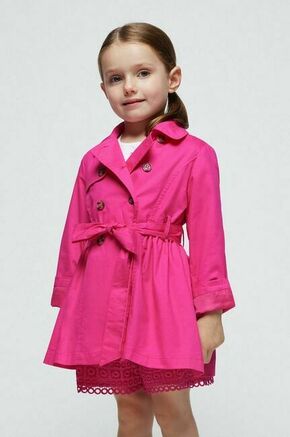 Otroški plašč Mayoral roza barva - roza. Otroške Plašč iz kolekcije Mayoral. Nepodložen model