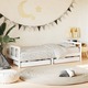 vidaXL Otroški posteljni okvir s predali bel 90x200 cm trdna borovina