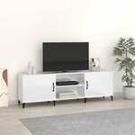 Vidaxl TV omarica visok sijaj bela 150x30x50 cm inženirski les