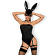 Obsessive OB7008 Sexy Bunny - kostum zajčice (črna) - L/XL