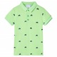 vidaXL Otroška polo majica neon zelena 116