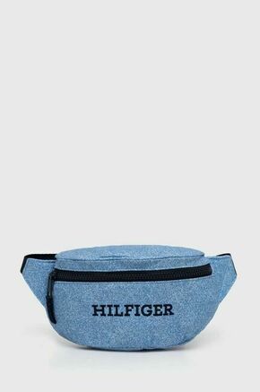 Otroška opasna torbica Tommy Hilfiger - modra. Otroški Majhna pasna torbica iz kolekcije Tommy Hilfiger. Model na zapenjanje