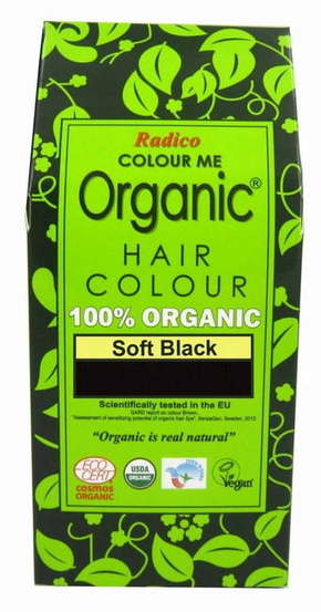 "Radico Rastlinska barva za lase mehko črna - 100 g"