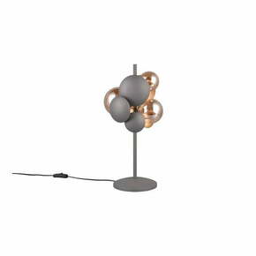 Siva/zlata namizna svetilka s steklenim senčnikom (višina 50 cm) Bubble – Trio Select