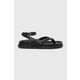 Usnjeni sandali Patrizia Pepe ženski, črna barva, 2X0023 L048 K103 - črna. Sandali iz kolekcije Patrizia Pepe. Model je izdelan iz naravnega usnja. Model z mehkim, oblikovanim vložkom zagotavlja udobje.