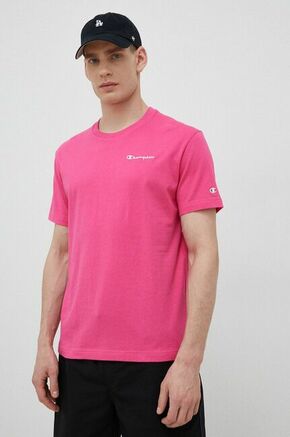 Bombažna kratka majica Champion roza barva - roza. Kratka majica iz kolekcije Champion. Model izdelan iz pletenine. Izjemno udoben material