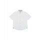Otroška bombažna srajca BOSS bela barva - bela. Otroški srajca iz kolekcije BOSS. Model izdelan iz enobarvne tkanine.