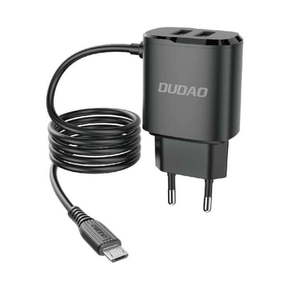 DUDAO A2Pro polnilnik 2x USB + vstavaný Micro USB kabel 12W