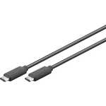 Goobay USB-C 3.1 kabel SuperSpeed, 0.5 m, črn