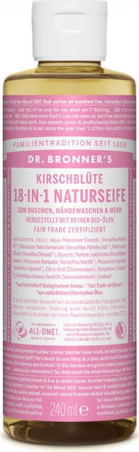 "Dr. Bronner's 18in1 naravno milo češnjev cvet - 240 ml"