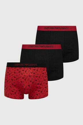 Bombažne boksarice Emporio Armani Underwear 3-pack - pisana. Boksarice iz kolekcije Emporio Armani Underwear. Model izdelan iz udobne pletenine. V kompletu so trije pari.