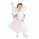 WEBHIDDENBRAND Otroški tutu krilo roza pravljični kostum s svetlečimi krili e-paket