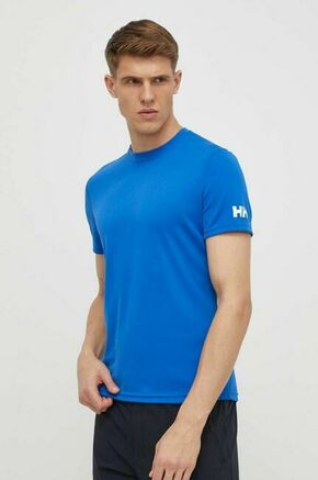 Helly Hansen kratka majica - modra. Kratka majica iz kolekcije Helly Hansen. Model izdelan iz enobarvne pletenine.