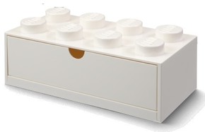 LEGO namizna škatla 8 s predalom bela 316 x 158 x 113 mm