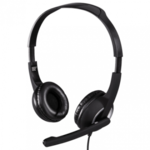 Hama HS-300 slušalke, 3.5 mm, črna, mikrofon