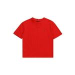 Otroška bombažna kratka majica Tommy Hilfiger rdeča barva - rdeča. Otroške lahkotna kratka majica iz kolekcije Tommy Hilfiger, izdelana iz visokokakovostne pletenine, ki je bila izdelana na trajnostni način. Model iz mehke in na otip prijetne...
