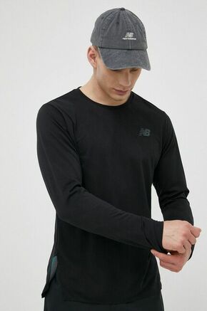 Majica z dolgimi rokavi za tek New Balance Q Speed črna barva - črna. Majica z dolgimi rokavi za tek iz kolekcije New Balance. Model izdelan iz materiala