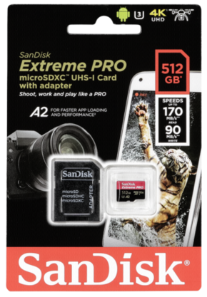 SanDisk microSDXC 512GB spominska kartica